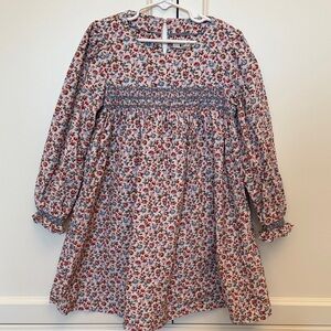 Mini Boden Girls Floral Smocked Dress. Size Y 7/8.
